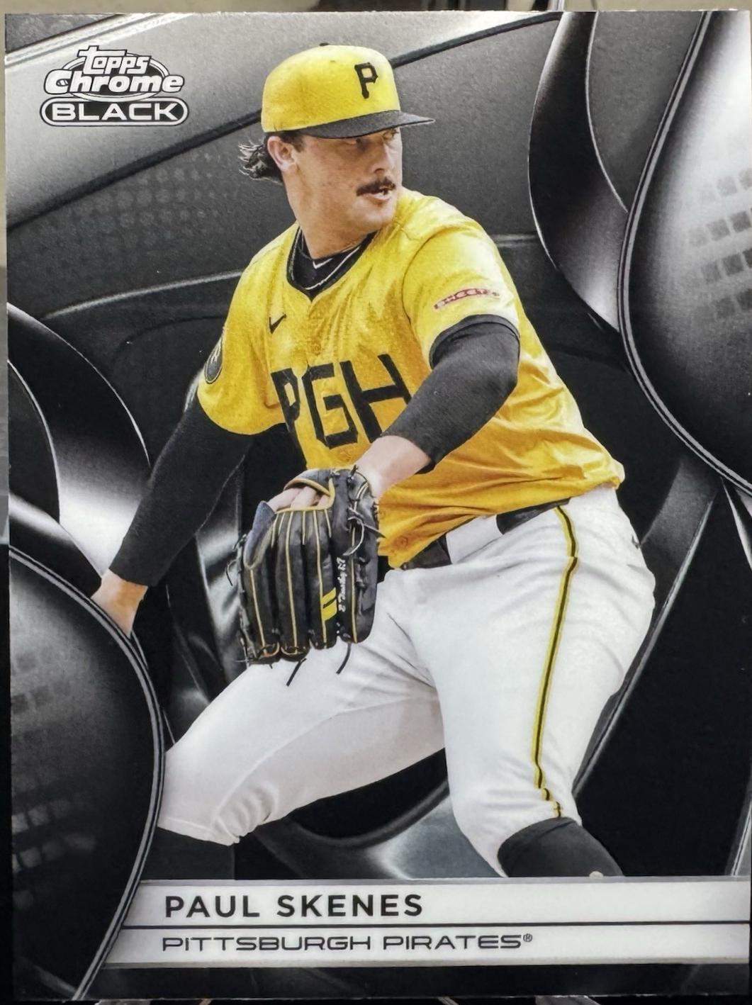 Paul Skenes #109 Baseball Cards 2025 Topps Chrome Black
