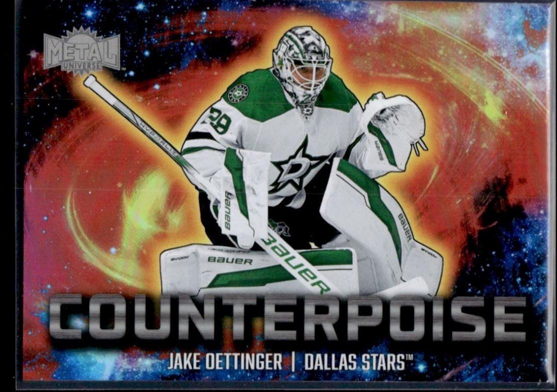 Jake Oettinger #13 Hockey Cards 2024 SkyBox Metal Universe Counterpoise