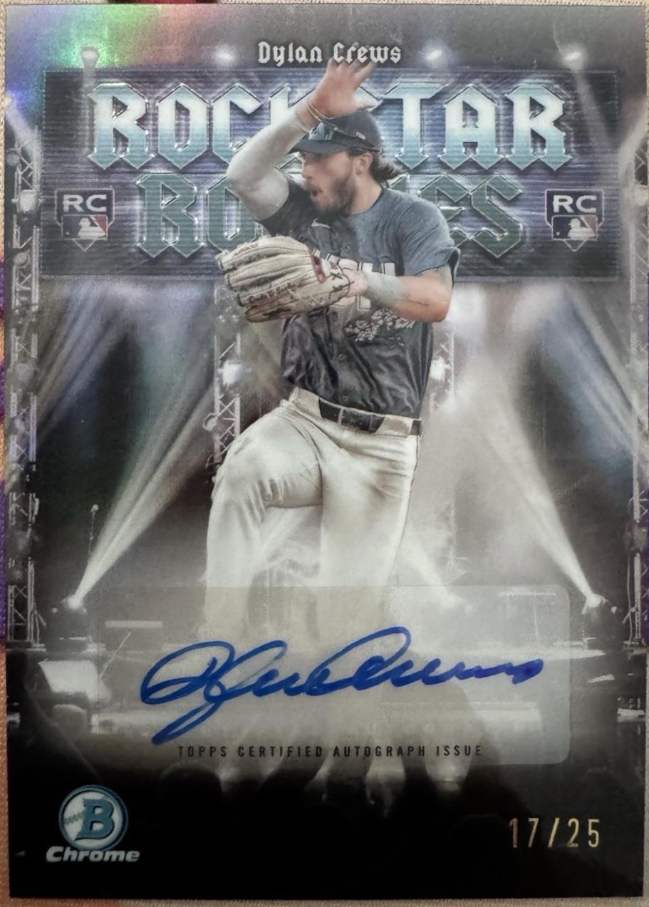 Dylan Crews #RRA-DC Baseball Cards 2025 Bowman Rockstar Rookie Autograph