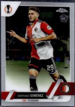 Santiago Gimenez #153 Soccer Cards 2022 Topps Chrome UEFA Club Competitions
