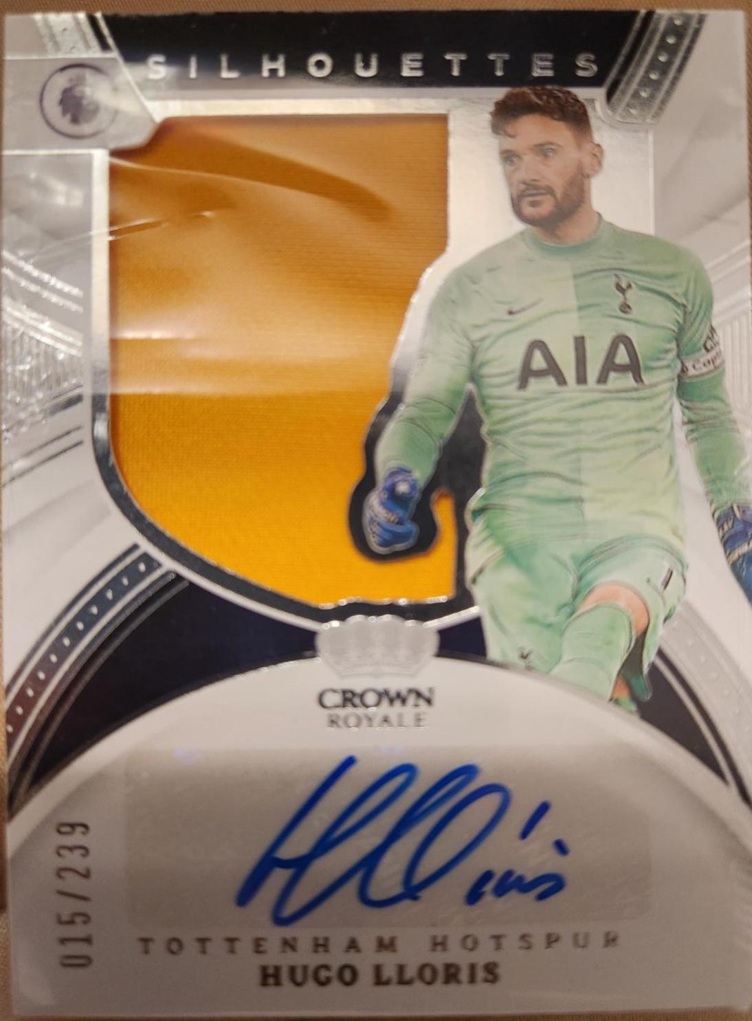 Hugo Lloris #S-HL Soccer Cards 2021 Panini Chronicles Crown Royale Silhouettes Autographs Premier League