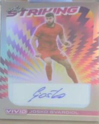 Josko Gvardiol #S-JG1 Soccer Cards 2022 Leaf Vivid Striking Autographs