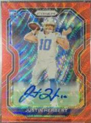 Justin Herbert [Autograph Red Wave] #325 Prices | 2020 Panini