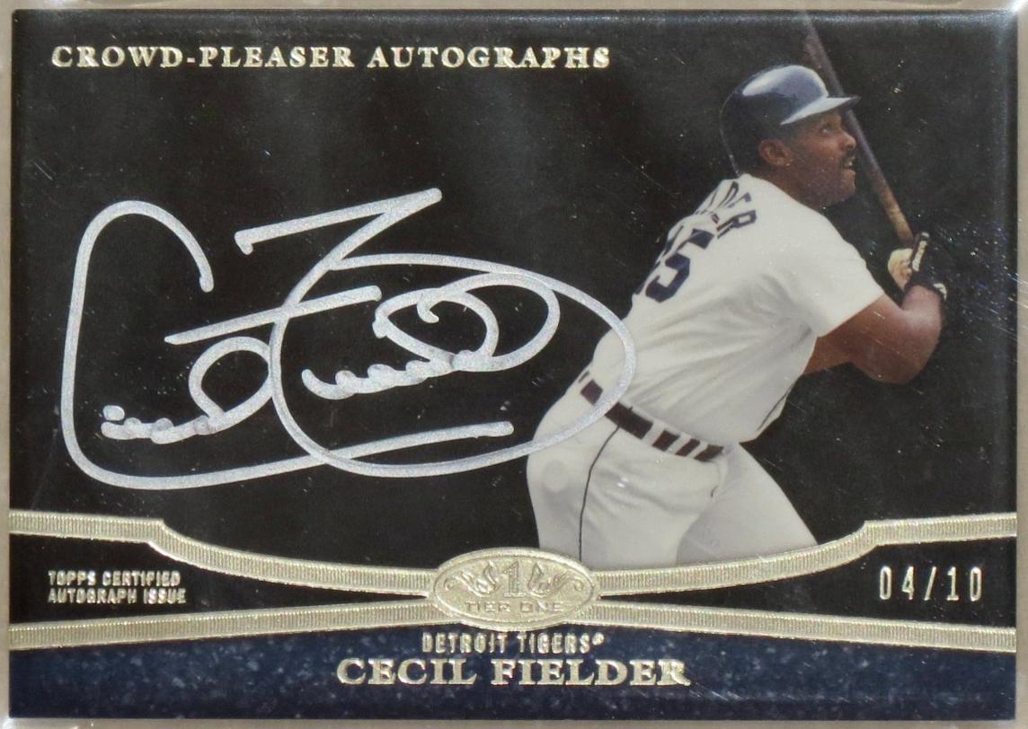Cecil Fielder #CPA-CF 2013 Topps Tier One Baseball Crowd Pleaser Autographs
