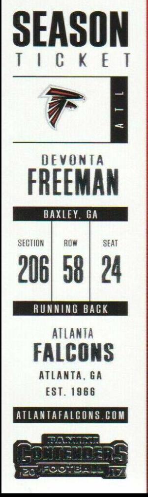 Devonta Freeman #3 Football Cards 2017 Panini Contenders