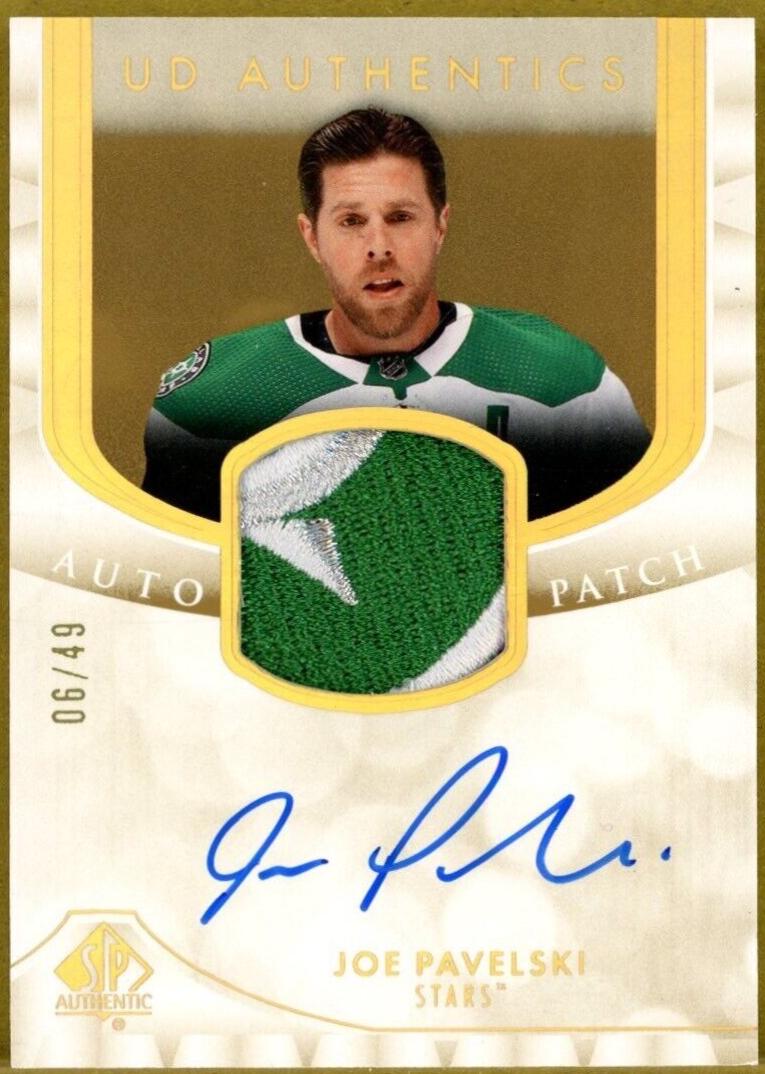 Joe Pavelski #UDAP-JP Hockey Cards 2023 SP Authentic UD Auto Patch