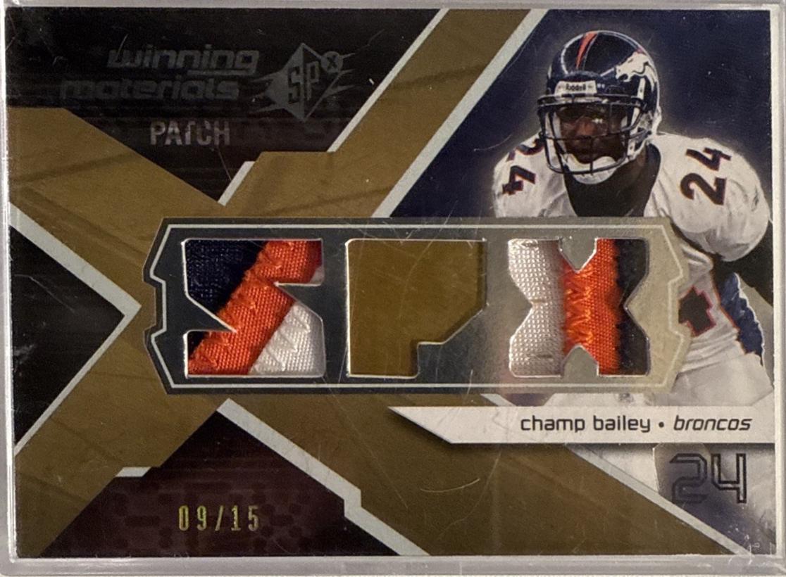 Champ Bailey #WM-CB 2008 Spx Winning Materials Football