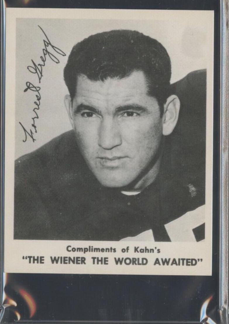 Forrest Gregg Football Cards 1963 Kahn's Wieners