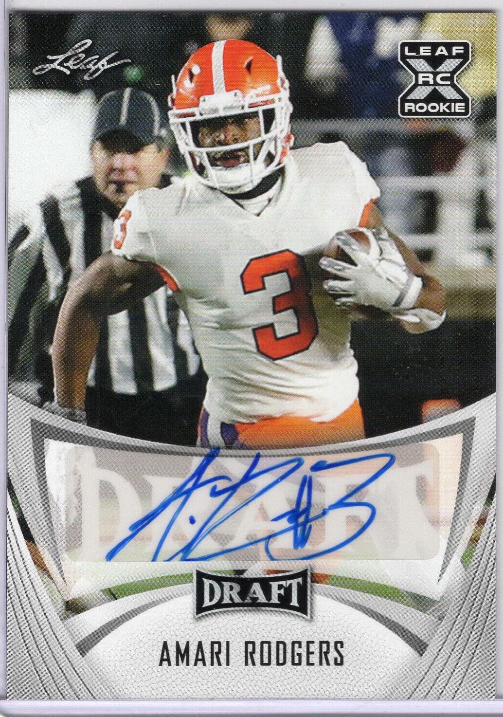 Amari Rodgers #BA-AR1 Football Cards 2021 Leaf Draft Autograph