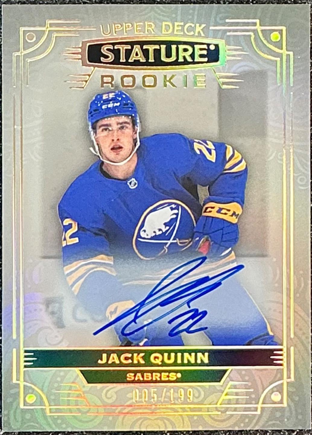 Jack Quinn #115 2024 Upper Deck Stature 2022 Update Hockey