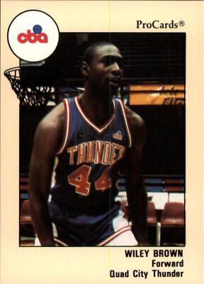 Wiley Brown #42 Basketball Cards 1989 Procards Cba