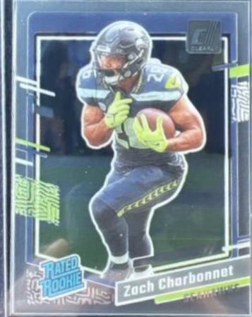 Zach Charbonnet #91 Football Cards 2023 Clearly Donruss
