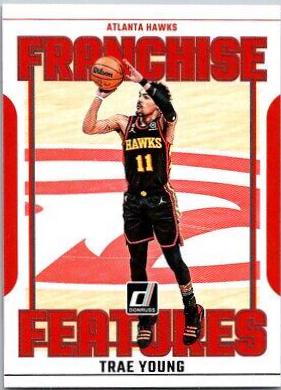 Trae Young #11 Basketball Cards 2023 Panini Donruss Franchise Features