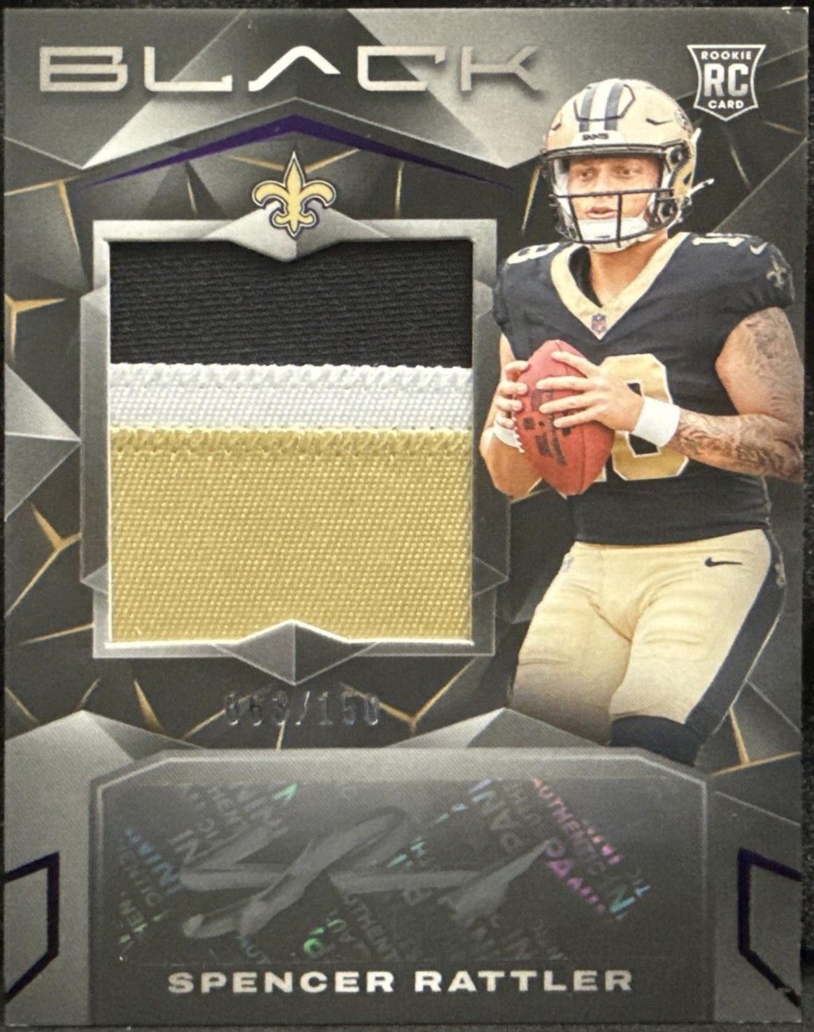 Spencer Rattler #SR-SRR 2024 Panini Black Sizeable Rookie Memorabilia Football