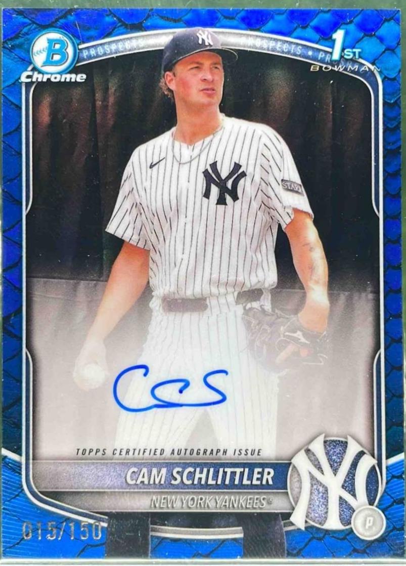 Cam Schlittler [Reptilian Blue Refractor] #CPA-CSC