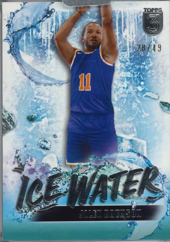 Jalen Brunson #IW-14 Basketball Cards 2023 Topps Three Ice Water
