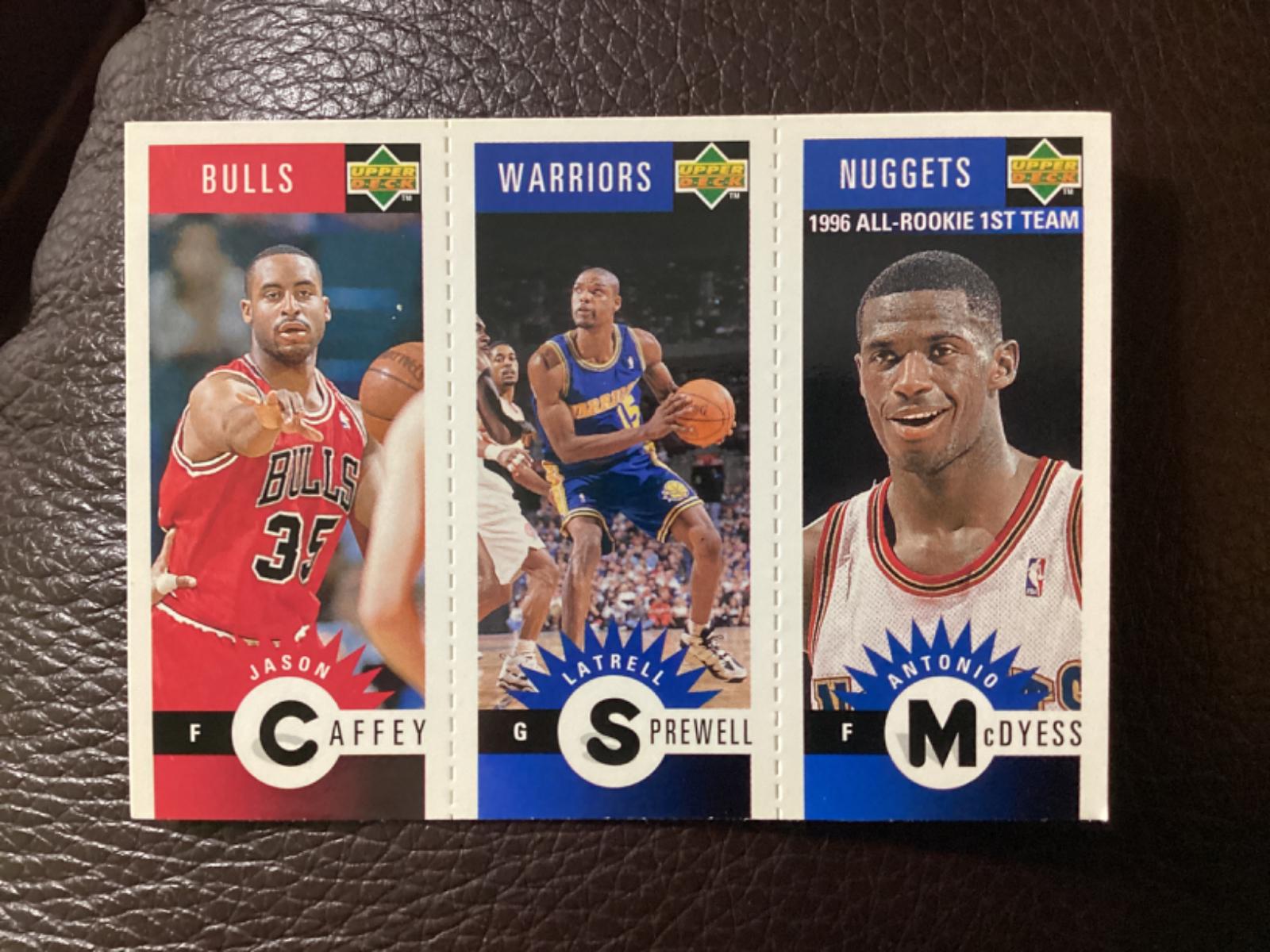 McDyess, Sprewell, Caffey Basketball Cards 1996 Collector's Choice Mini