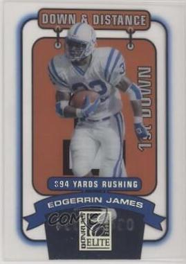 Edgerrin James #DD-11D1 2000 Panini Donruss Elite Down And Distance Football