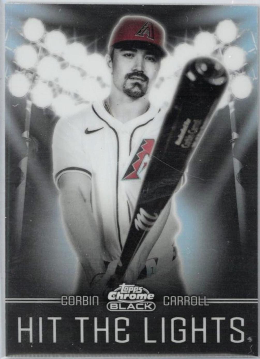 Corbin Carroll #HTL-2 Baseball Cards 2025 Topps Chrome Black Hit the Lights
