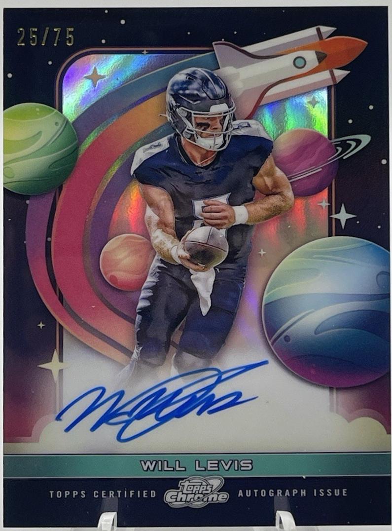 Will Levis #FFS-WL Football Cards 2024 Topps Cosmic Chrome First Flight Signature