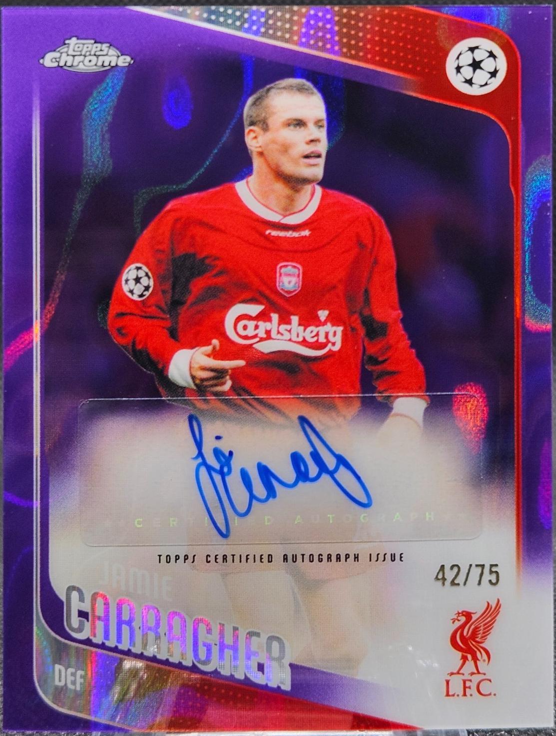 Jamie Carragher [Purple Lava] #CLA-JC Prices | 2025 Topps Chrome