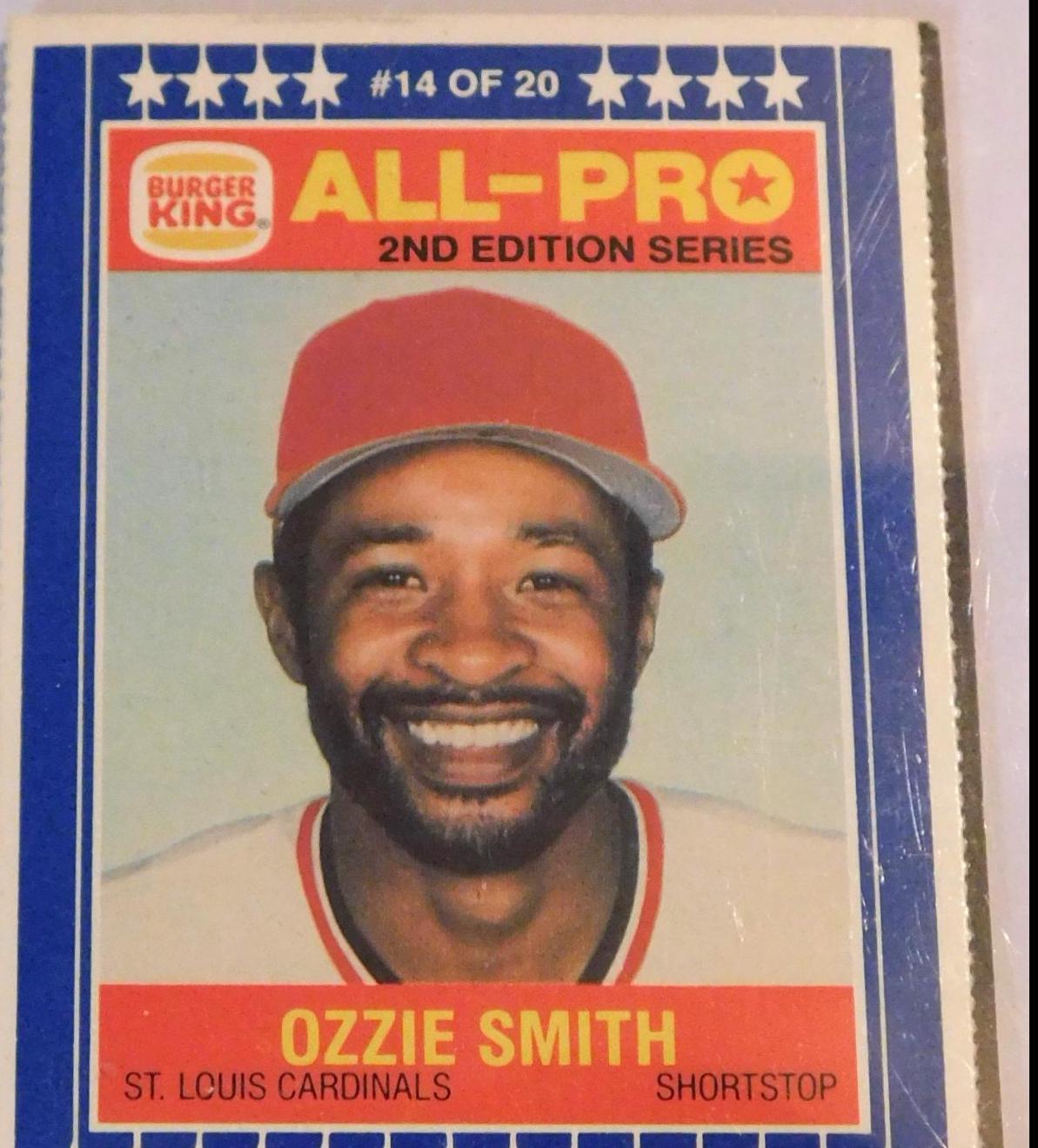 Ozzie Smith #14 Baseball Cards 1987 Star Mattingly Puzzle Perforated Panel