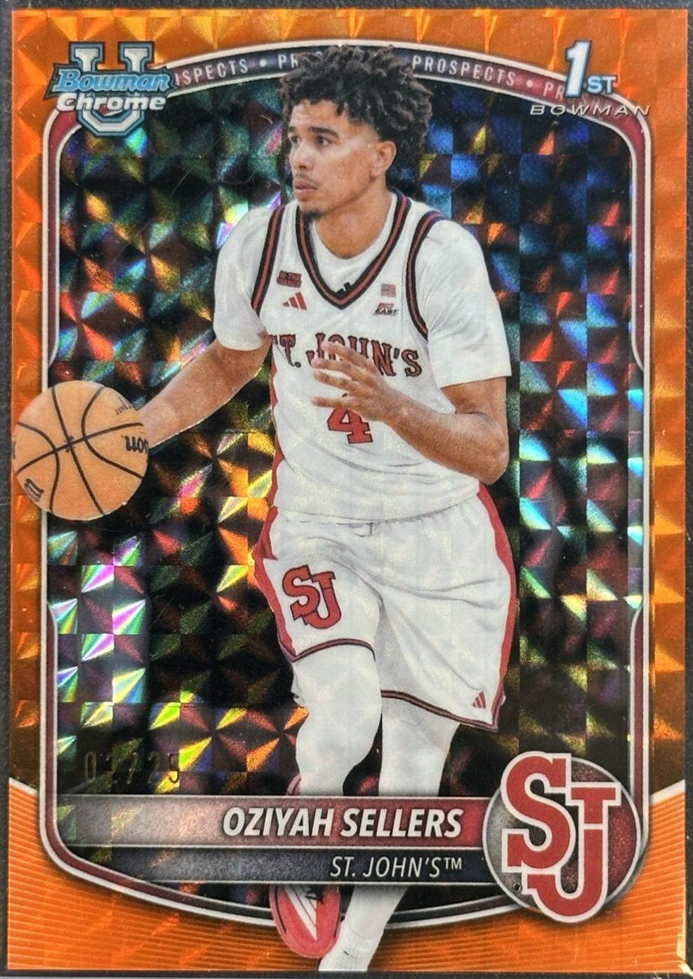 Oziyah Sellers #BCP-87 2025-26 Bowman Basketball Chrome Prospects