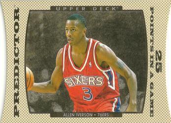 Allen Iverson #P14 Basketball Cards 1996 Upper Deck Predictors 2