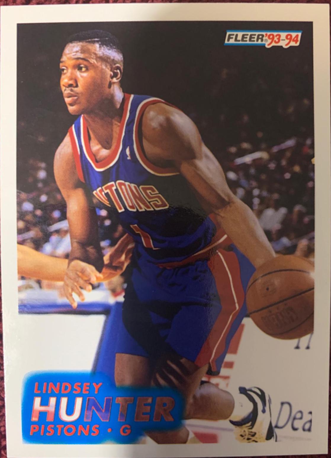 Lindsey Hunter #283 Basketball Cards 1993 Fleer