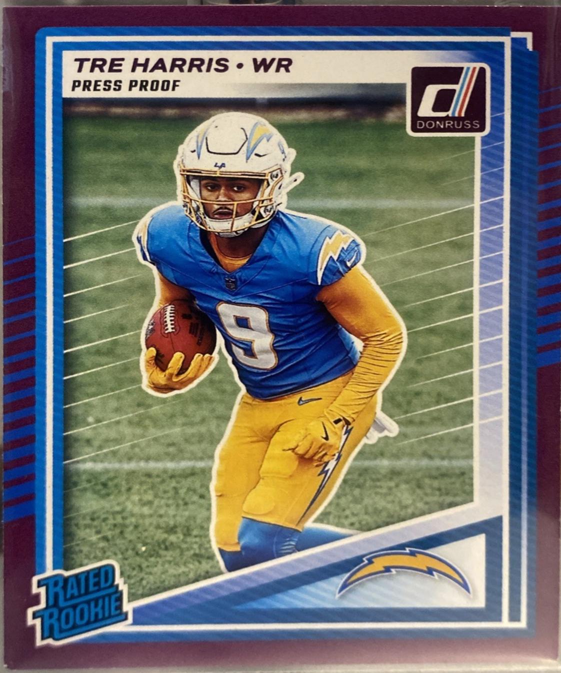 Tre Harris [Purple Optic Preview] #329 Prices | 2025 Panini Donruss ...