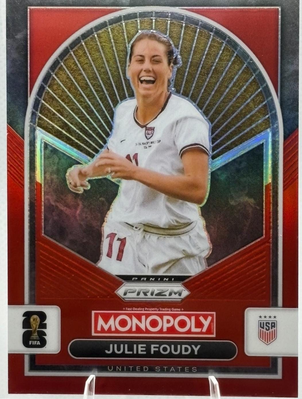 Julie Foudy [Red] #93 Precios | 2026 Panini Prizm Monopoly FIFA World ...