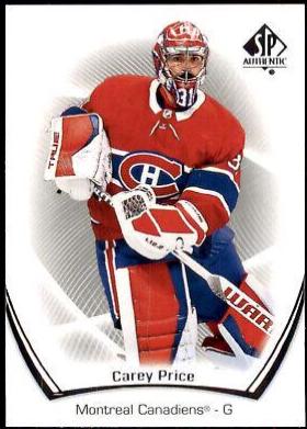 Carey Price #4 Hockey Cards 2021 SP Authentic