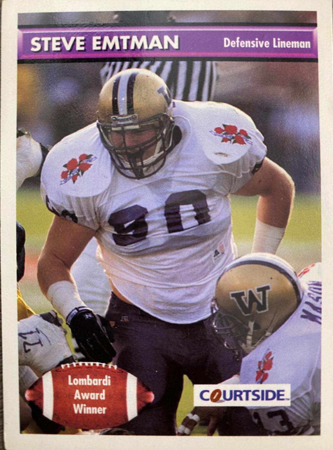 Steve Emtman #AW3 Football Cards 1992 Courtside Draft Pix Promos