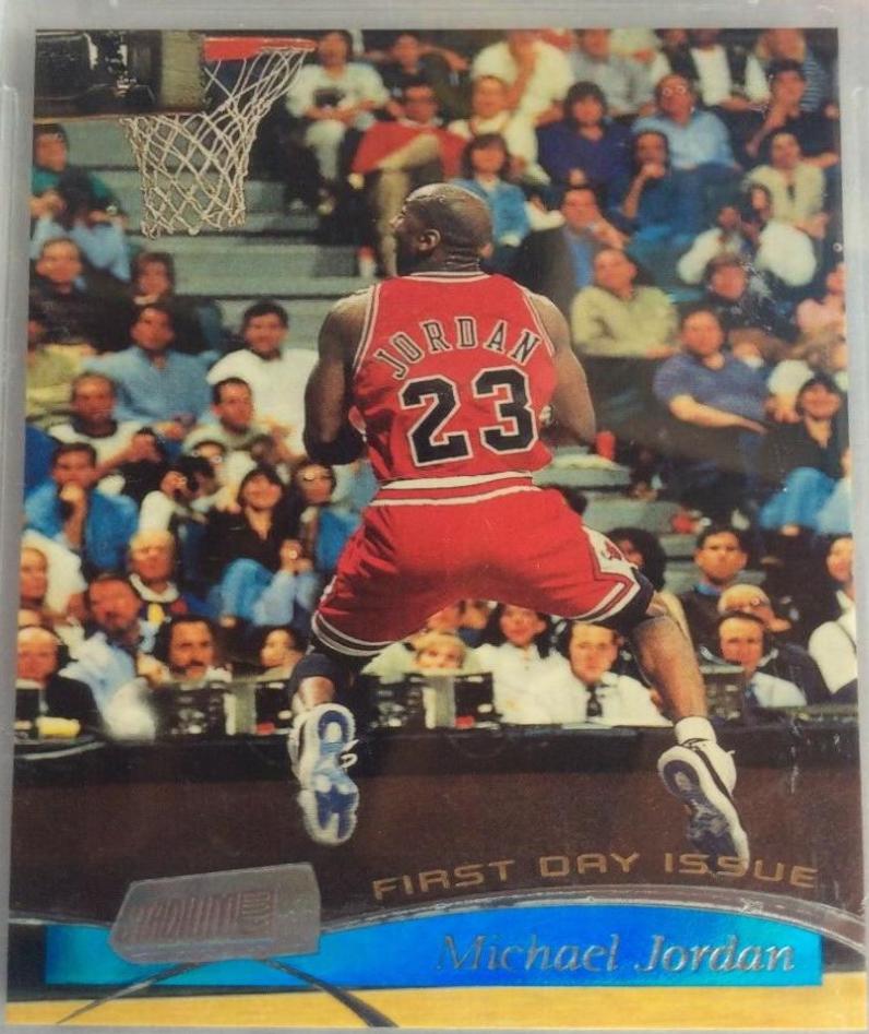 Michael Jordan #118 Basketball Cards 1997 Stadium Club 1st Day Issue