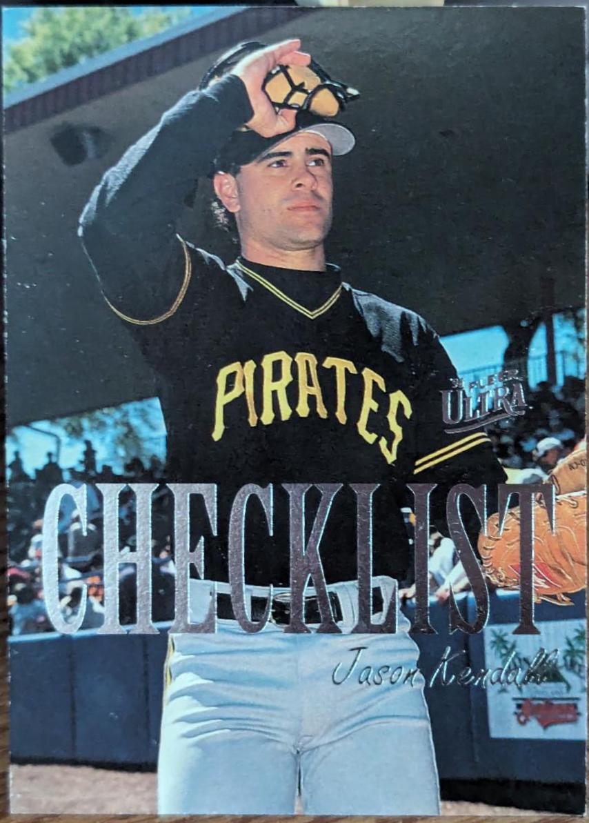 Checklist #500-538 Jason Kendall #6 Baseball Cards 1996 Ultra