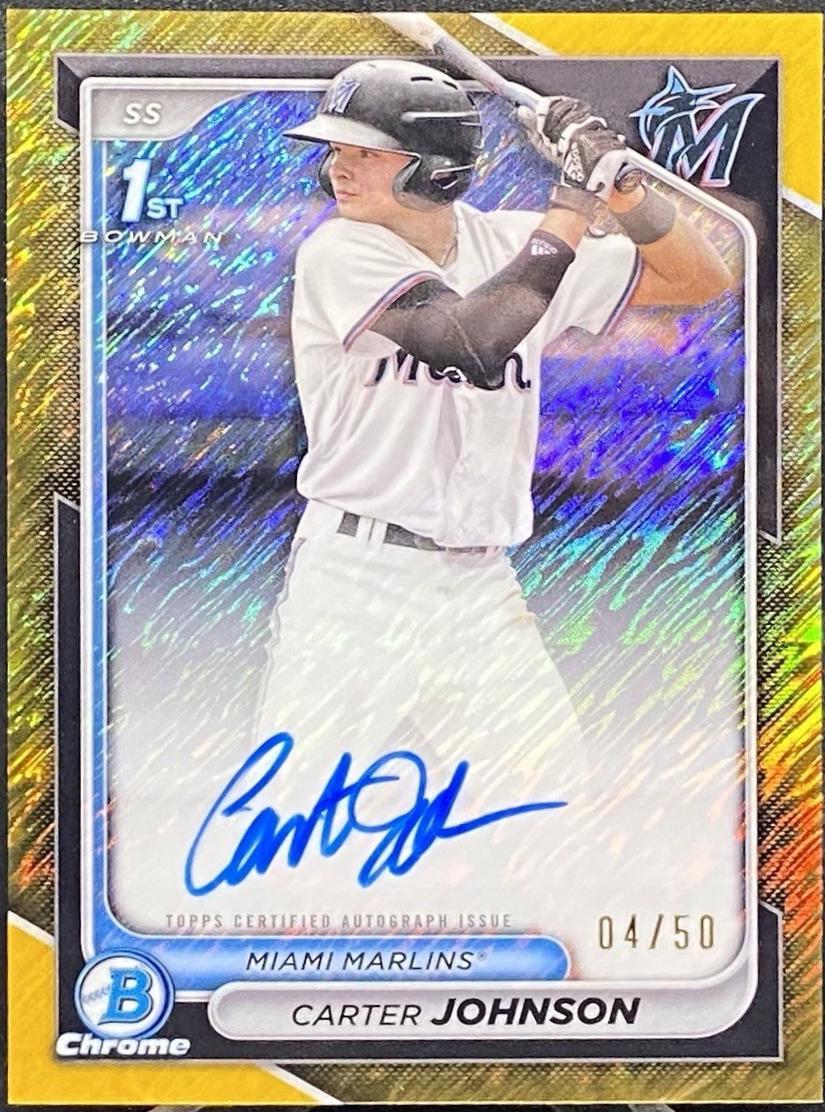 Carter Johnson [Shimmer Gold Refractor] #CPA-CJ