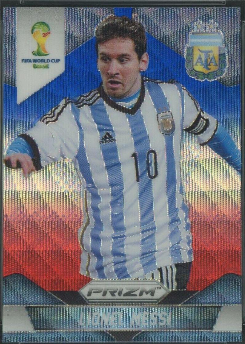 2014 Panini Prizm World Cup Lionel Messi [Blue & Red Wave Prizm] #12 card