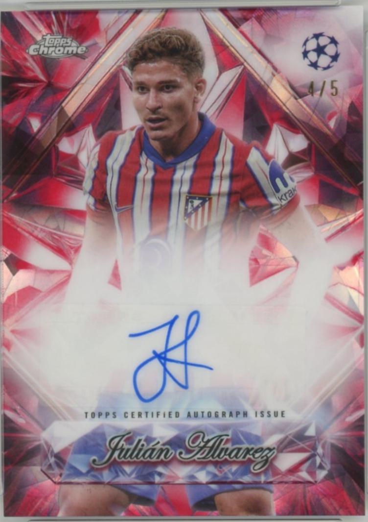 Julian Alvarez #SSA-JA 2024 Topps Chrome UEFA Sapphire Selections Autograph