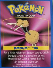 Doduo Pokemon Kelloggs Game Tips Prices