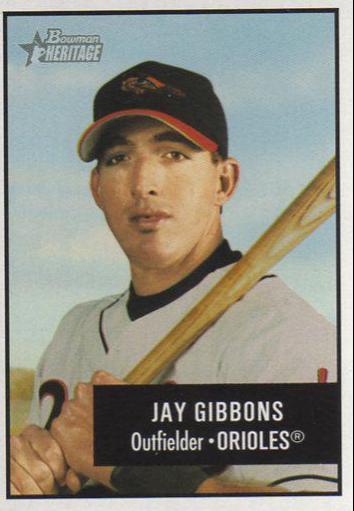Jay Gibbons #29 Baseball Cards 2003 Bowman Heritage