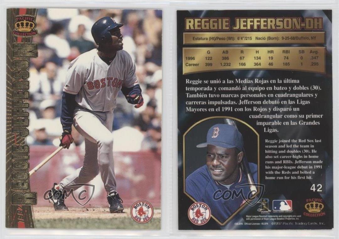 Reggie Jefferson #42 Baseball Cards 1997 Pacific Crown Collection