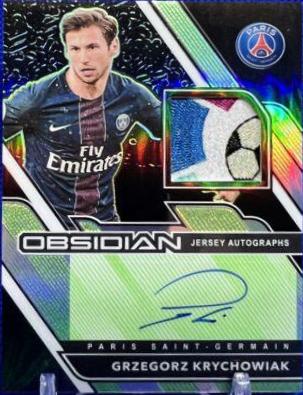 Grzegorz Krychowiak #JA-GKR Soccer Cards 2020 Panini Obsidian Jersey Autographs
