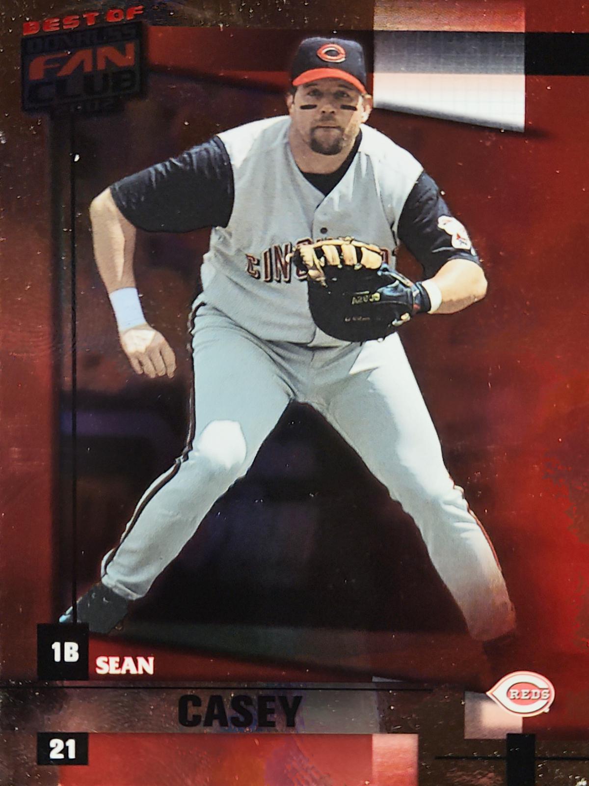 Sean Casey #50 Baseball Cards 2002 Donruss Best of Fan Club