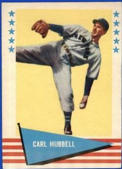 Carl Hubbell #45 Baseball Cards 1961 Fleer