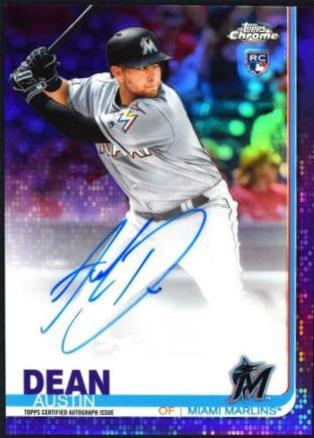 Austin Dean #RA-AD Baseball Cards 2019 Topps Chrome Rookie Autographs