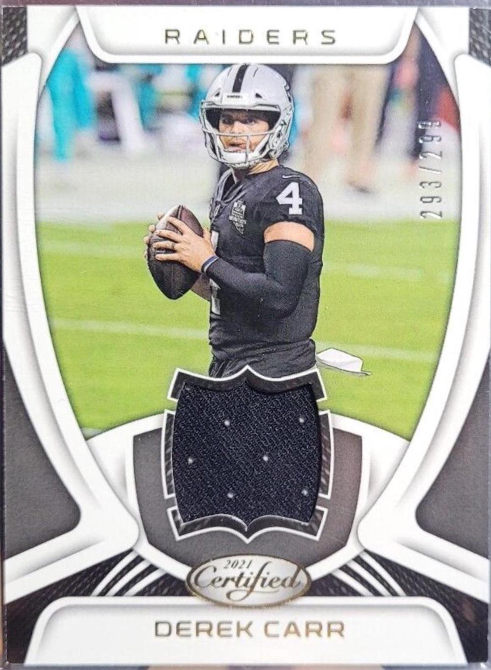 Derek Carr #M-DC Football Cards 2021 Panini Certified Materials