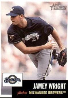 Jamey Wright #45 Baseball Cards 2002 Topps Heritage