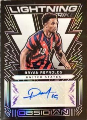 Bryan Reynolds #LS-BRY Soccer Cards 2022 Panini Obsidian Lightning Strike Autographs