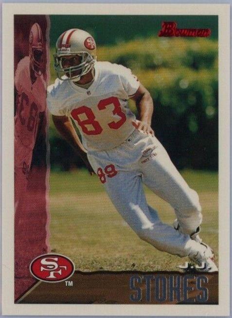 J.J. Stokes #10 Football Cards 1995 Bowman