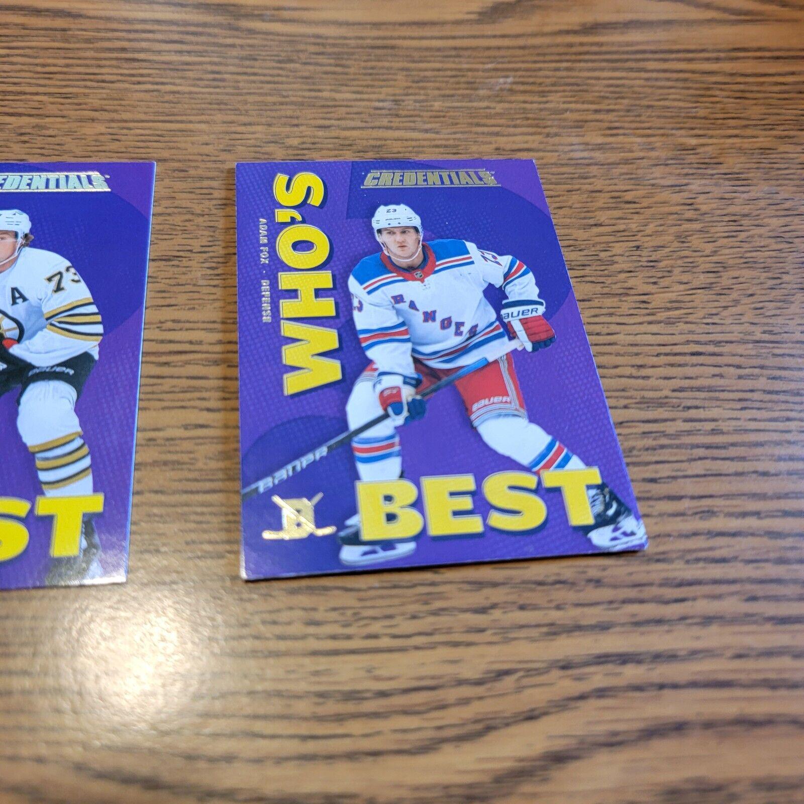 Adam Fox #WB-AF Hockey Cards 2023 Upper Deck Credentials Who's Best